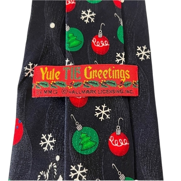 Men’s Yule Tie Greetings Christmas Necktie by Hallmark Greetings - Picture 4 of 7